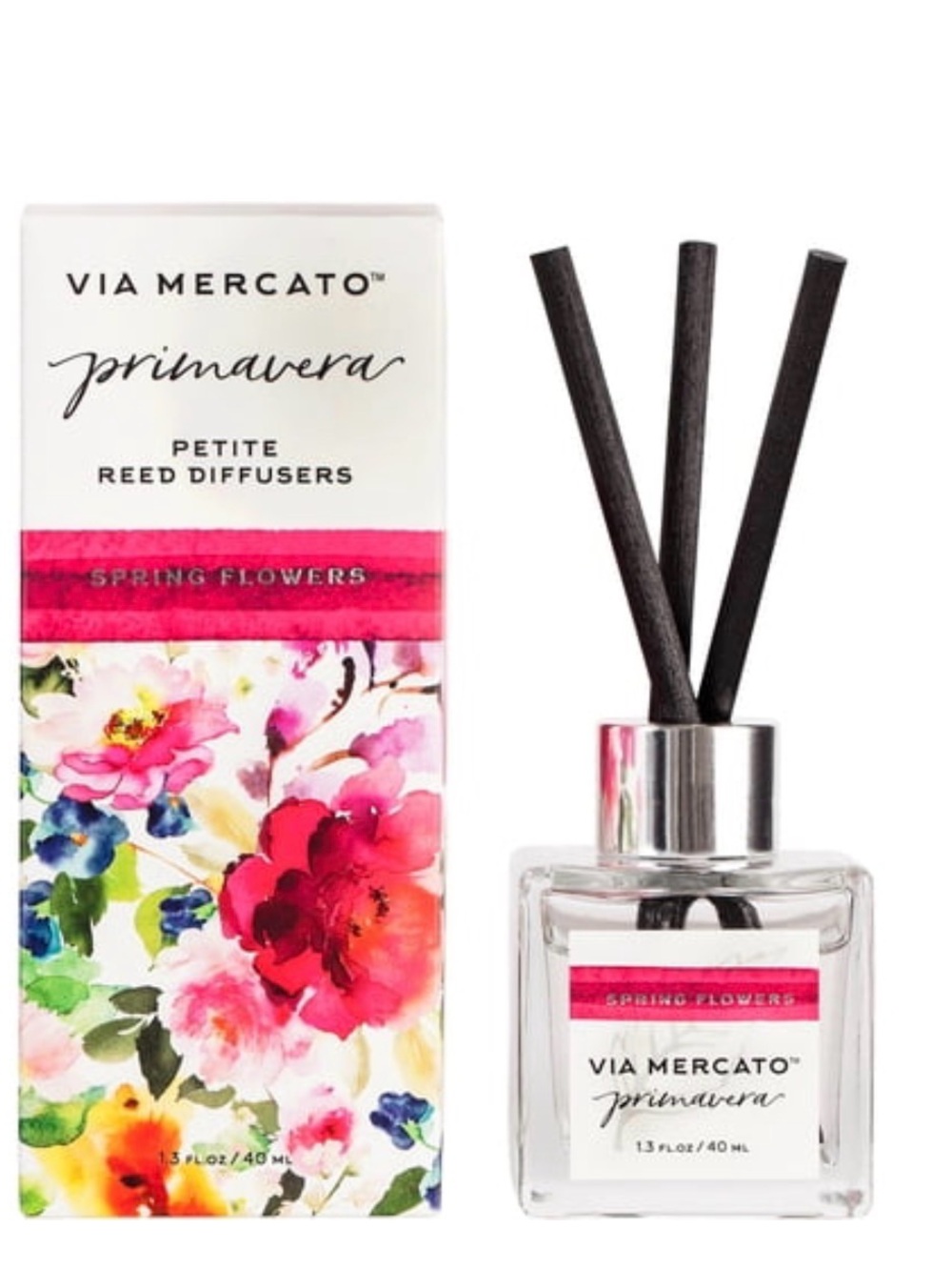 4 Via Mercato Primavera Spring Collection, Petite Reed Diffuser,Spring Flowers - Picture 2 of 7